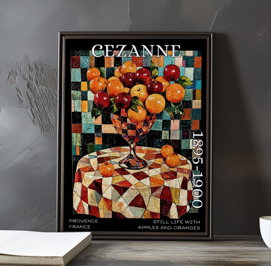 Cezanne Still Life With Apples 1895-1900 Tall Goblet of Oranges Poster
