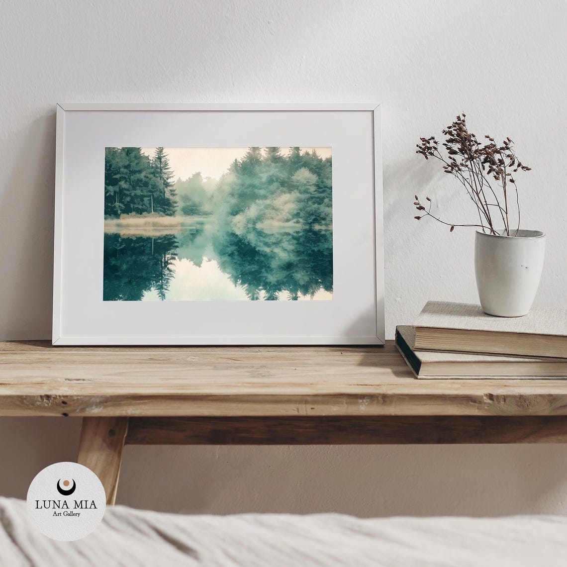 Tranquil Misty Forest Watercolor Art Instant For Home Decor - Image 3