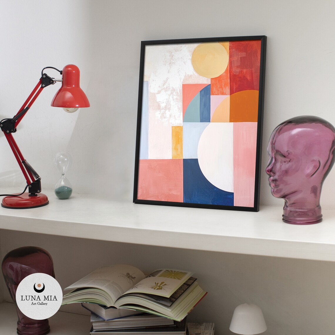 Colorful Geometric Art Print, Scandinavian Style - Image 3