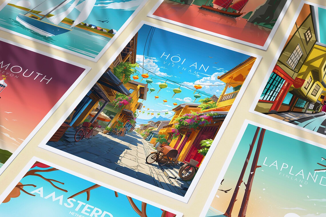 Hoi An Vietnam Travel Poster, Place-Inspired Art Print - Image 3