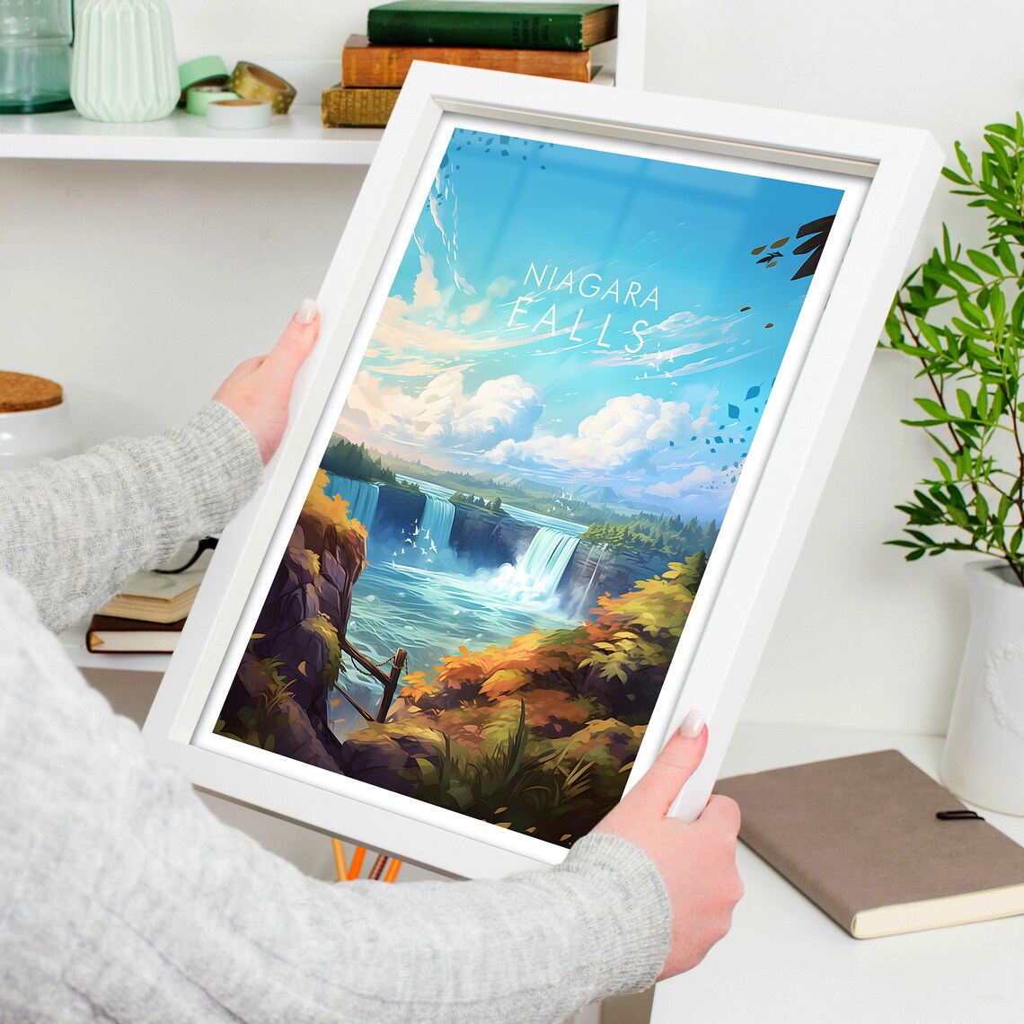 Niagara Falls Travel Poster, Modern Wall Art Print - Image 4