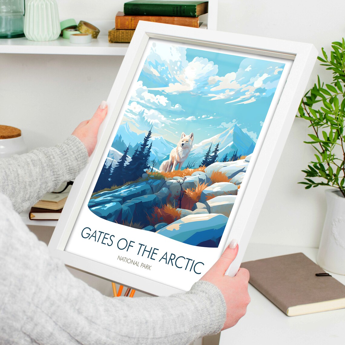 Gates of the Arctic National Park White Wolf Mountain Travel Poster - Image 4