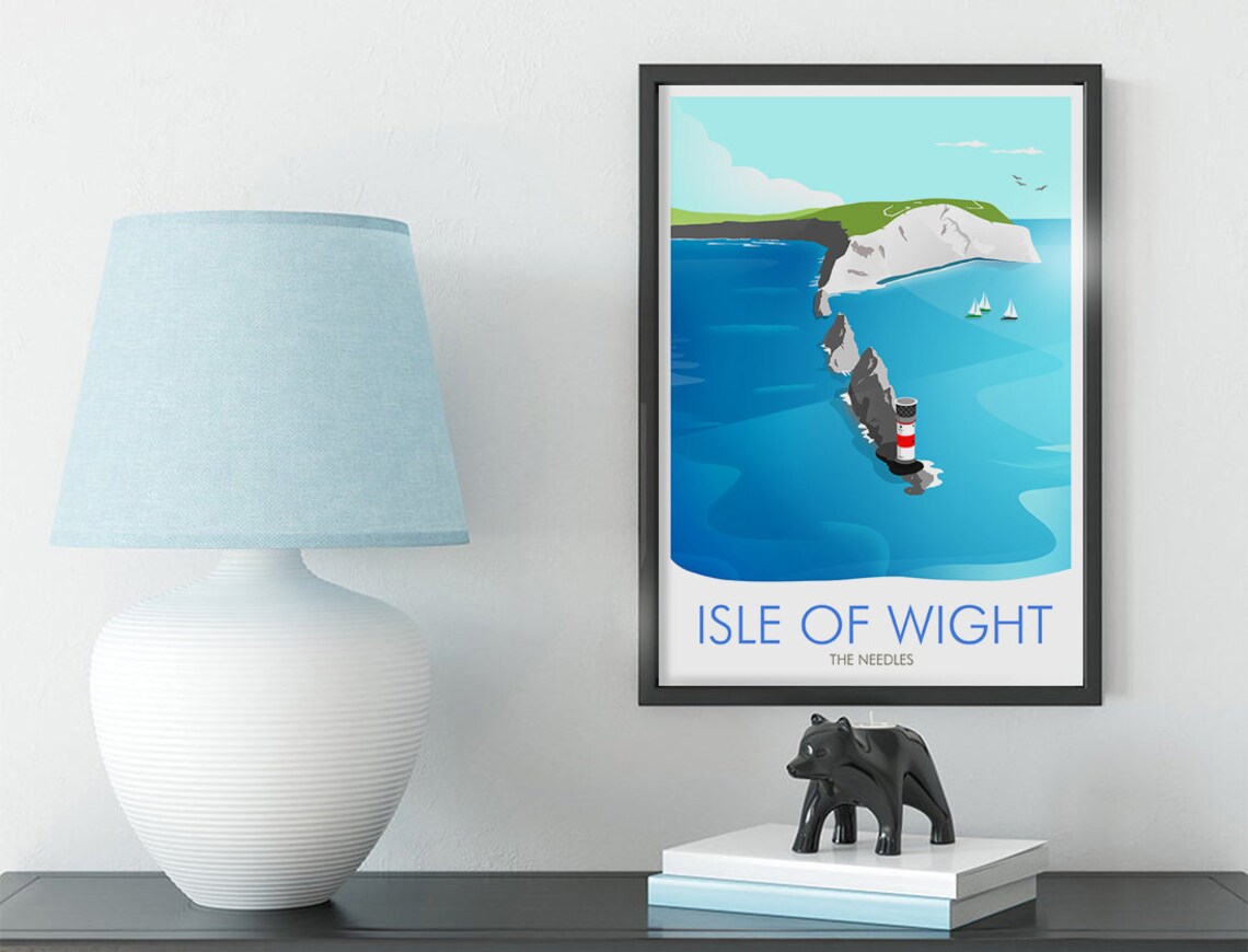 Isle Of Wight The Needles Travel Poster Art Print - Image 2