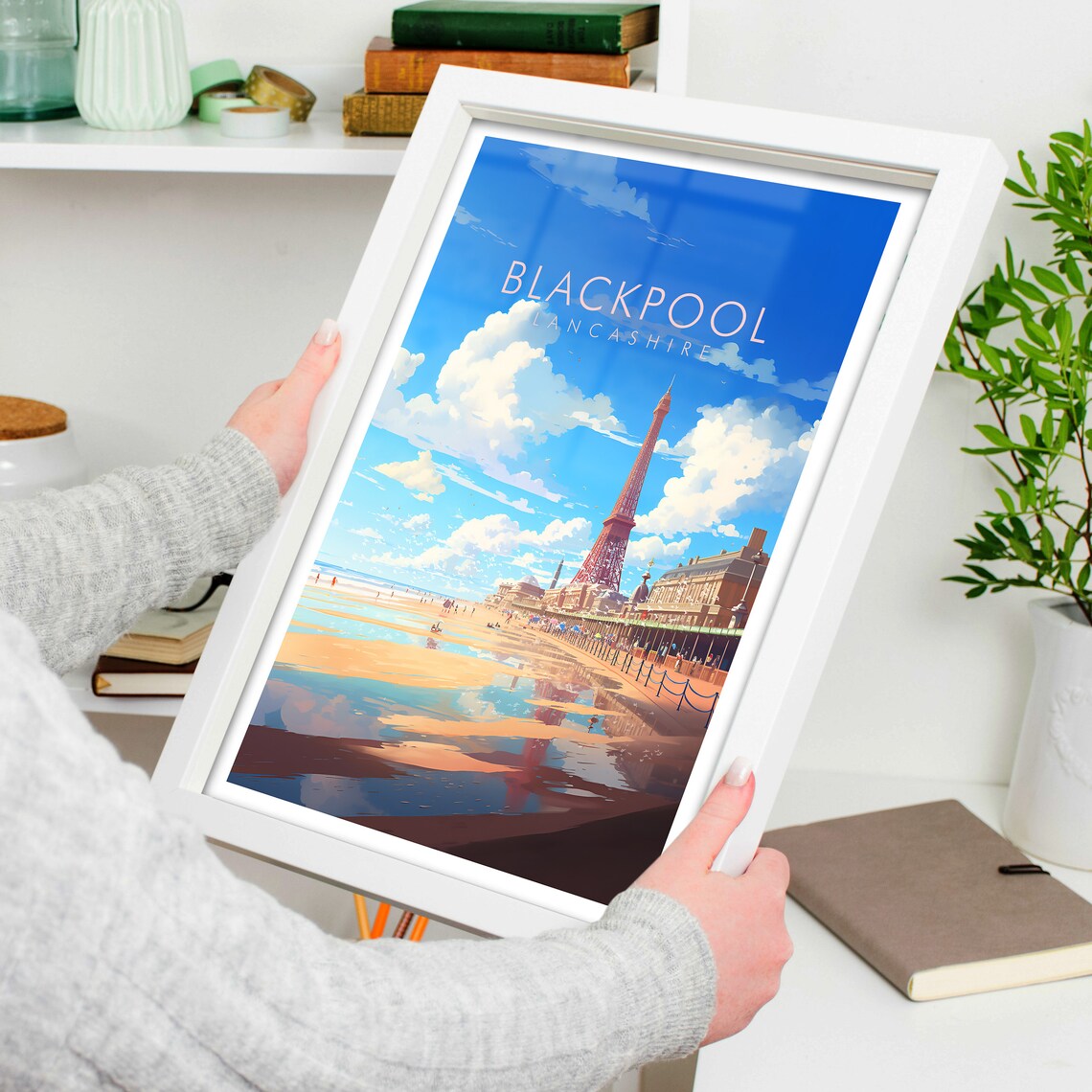 Blackpool Travel Poster Art Print, Modern Decor - Image 4