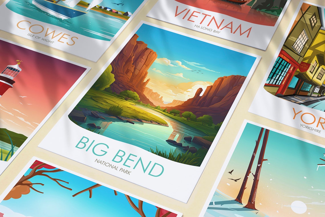 Big Bend National Park Texas Desert Canyon River Sunset Poster - Image 3