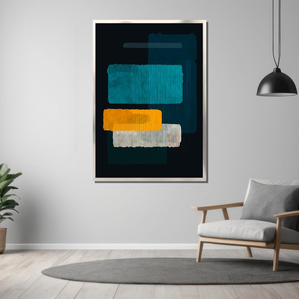 Mark Rothko Painting Vibrant Layers In Black Green And Red Abstract Art Gift For Bold Interiors - Image 3