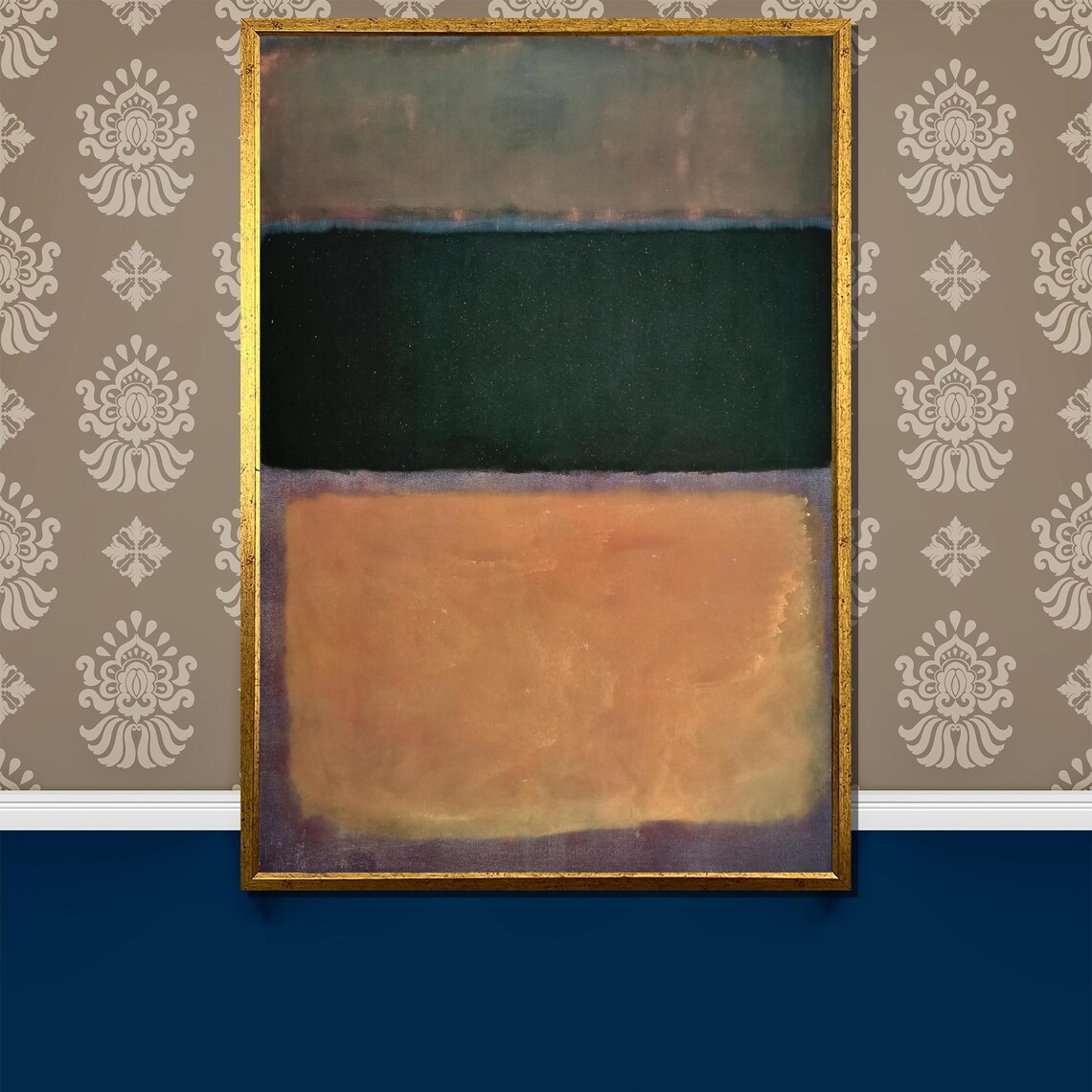 Rothko Style Green And Earthy Tones Abstract Color Field Poster