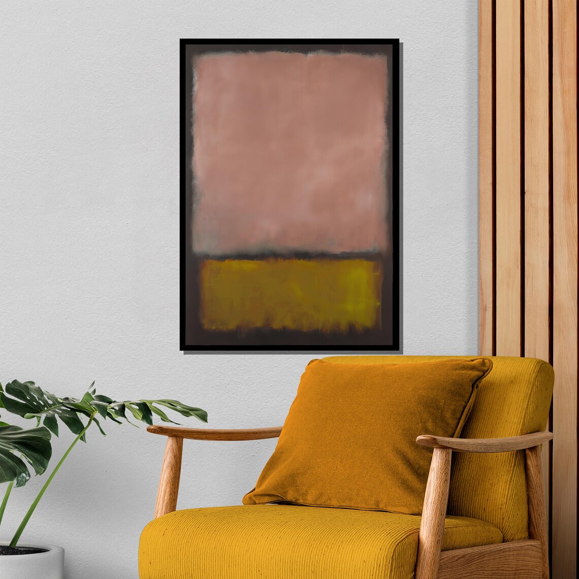 Rothko Style Brown And Yellow Ochre Color Field Abstract Poster - Image 4