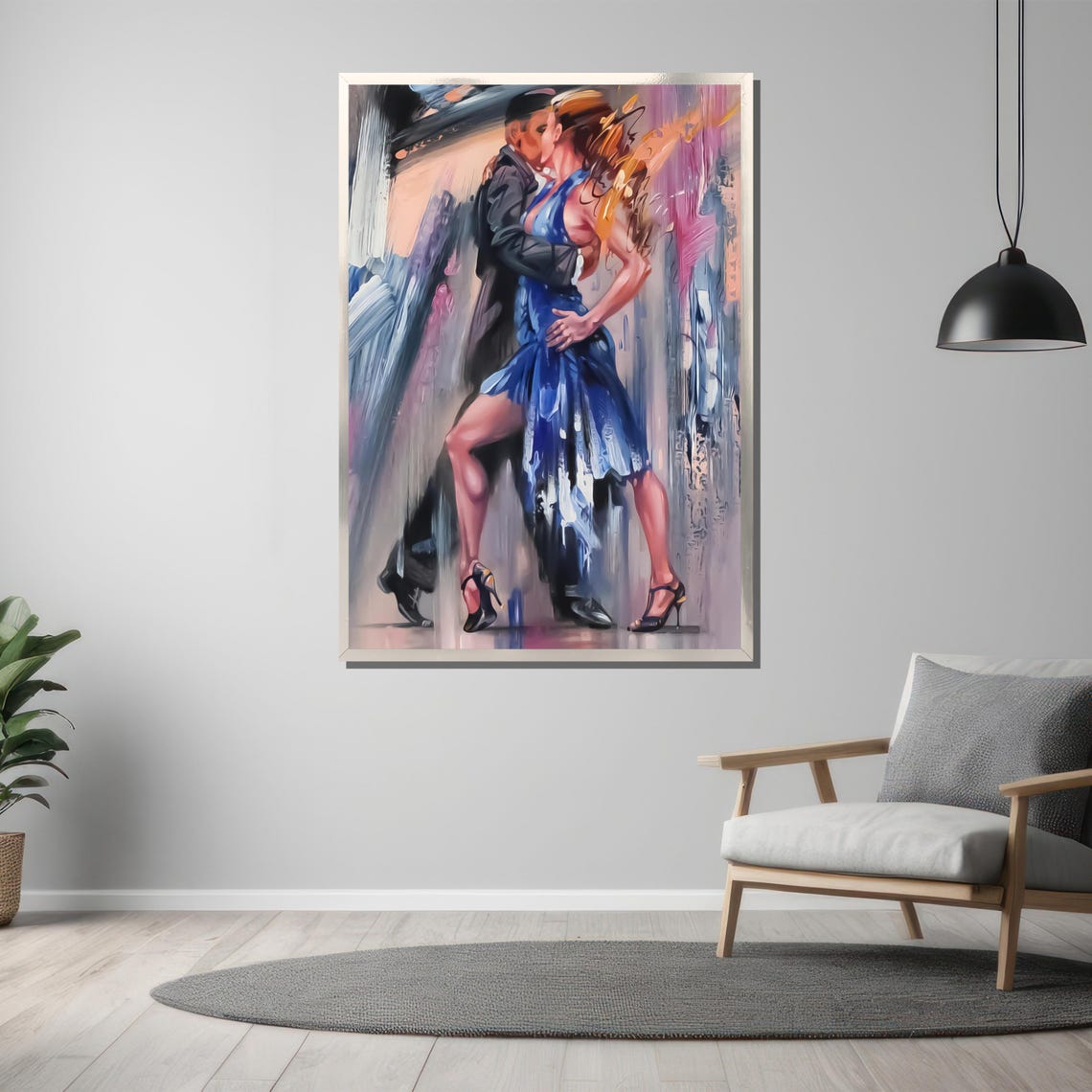 Dynamic Tango Painting Vibrant Dance Wall Art Gift For Passionate Home Decor And Ballroom Enthusiasts - Image 3