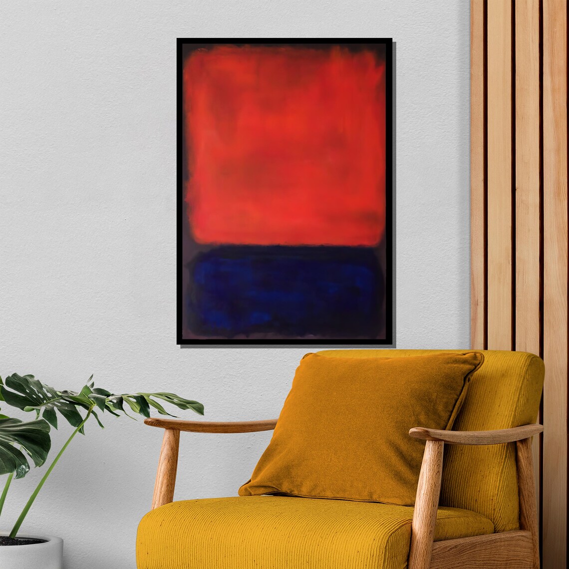 Mark Rothko Red And Blue Abstract Painting - Image 4