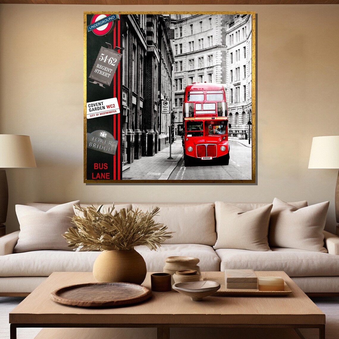 London Red Bus Regent Street Black White British Street Poster - Image 5