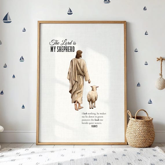 Jesus Leaves The 99 Sheep Psalm Poster