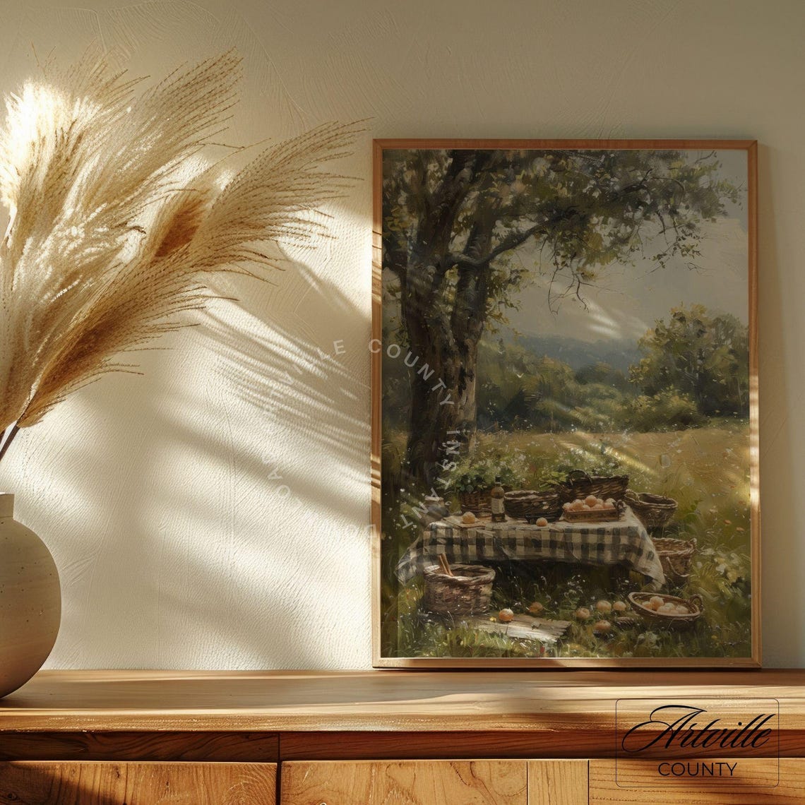 Cottagecore Picnic Table Meadow Vintage Farmhouse Harvest Poster - Image 4