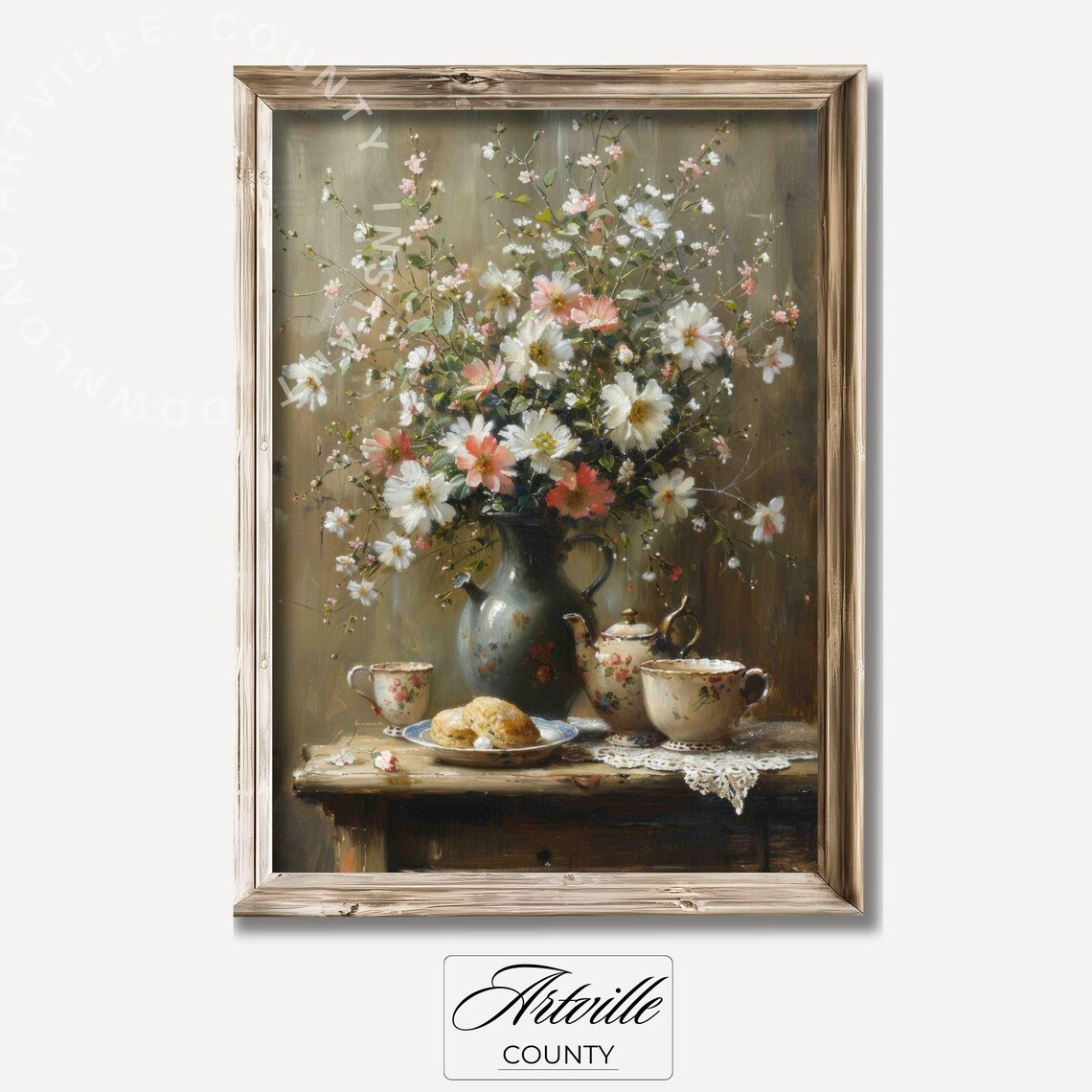 Tea Time Still Life Vintage Kitchen Art Print