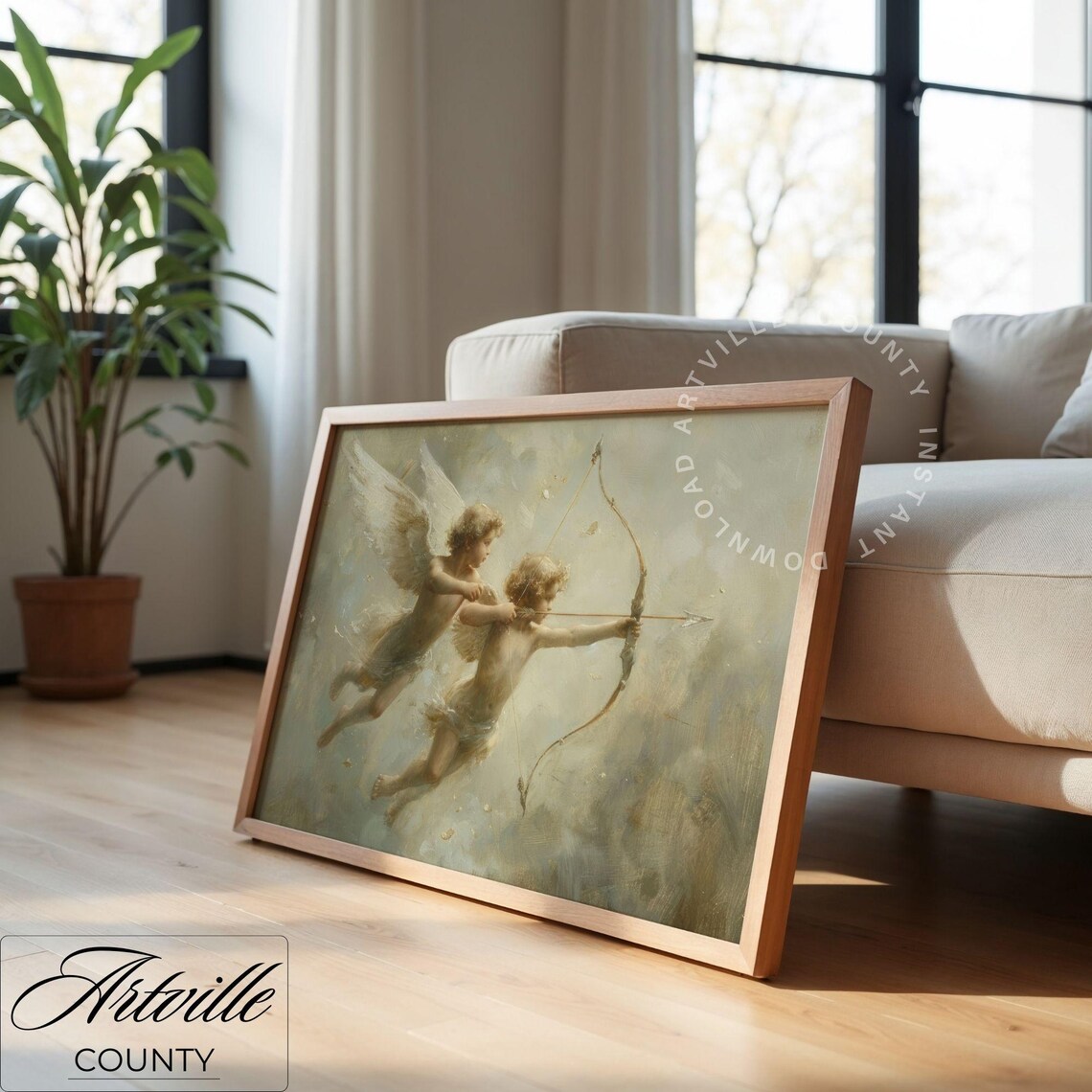 Vintage Cupids Valentine Wall Art, Nursery Decor - Image 3