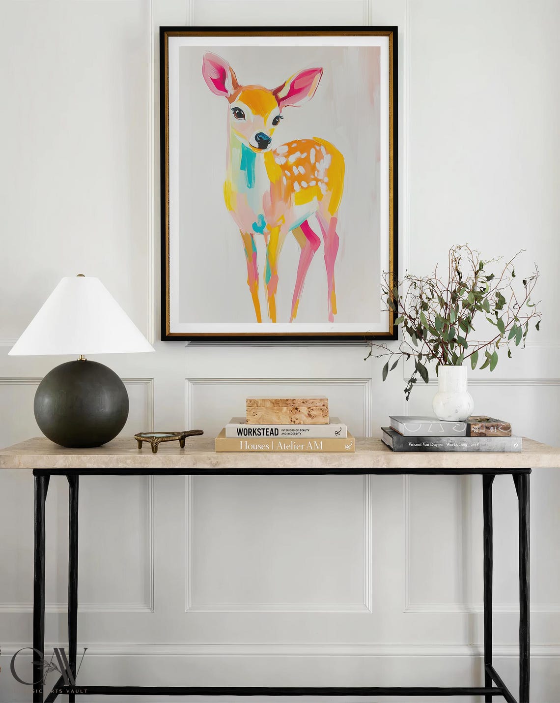 Colorful Standing Fawn Modern Pop Art Wildlife Animal Poster - Image 4