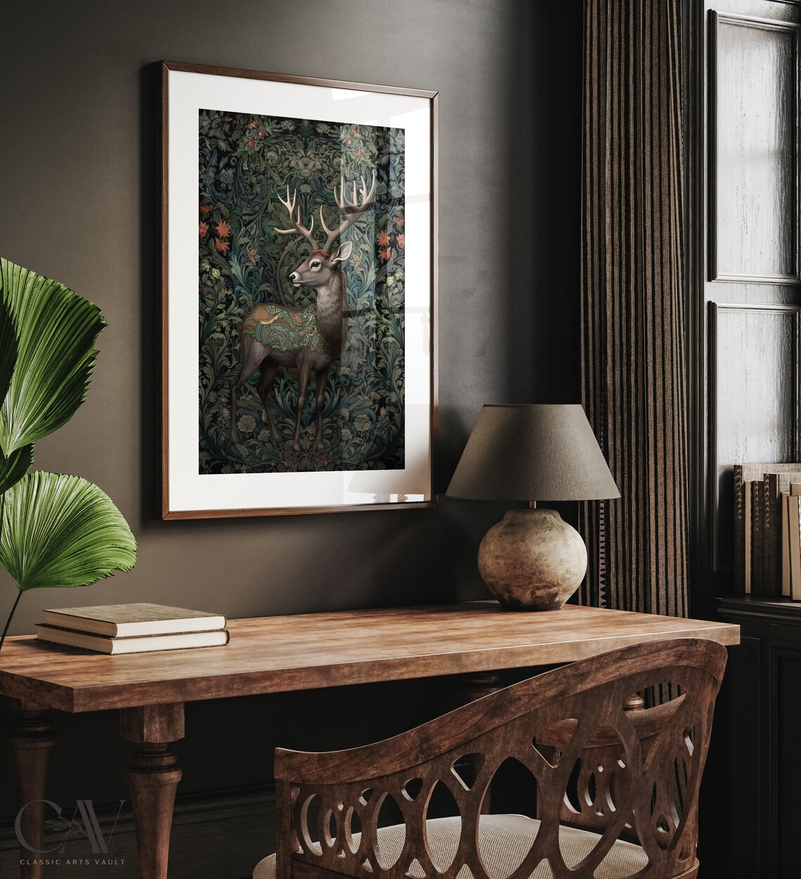 William Morris Inspired Deer Art Print, Nature Decor - Image 4
