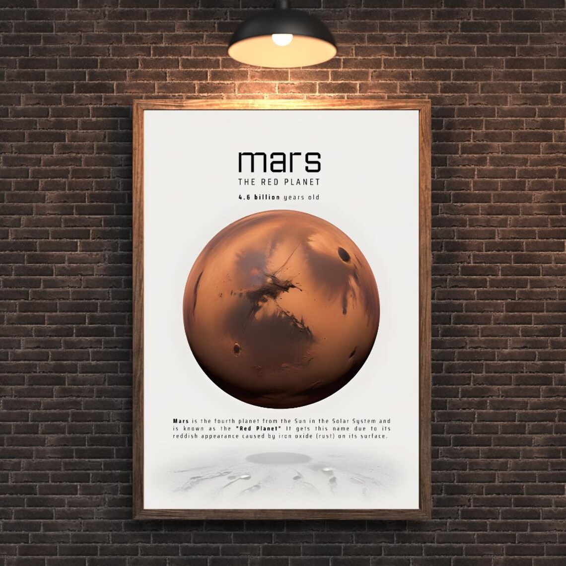 Mars Planet From Space Art Print, Space Art - Image 3