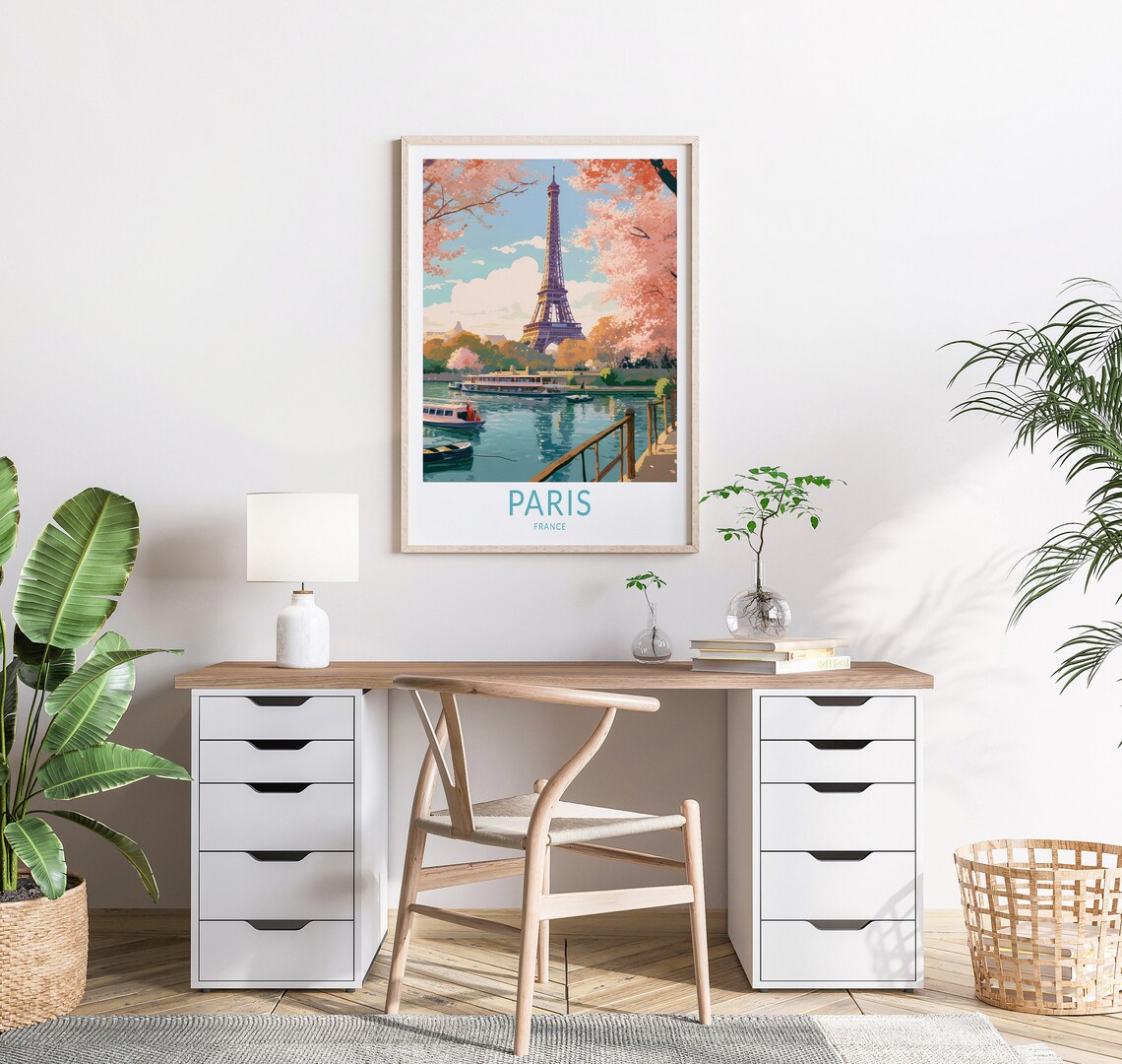 Paris Travel Print, Eiffel Tower Europe Poster - Image 2