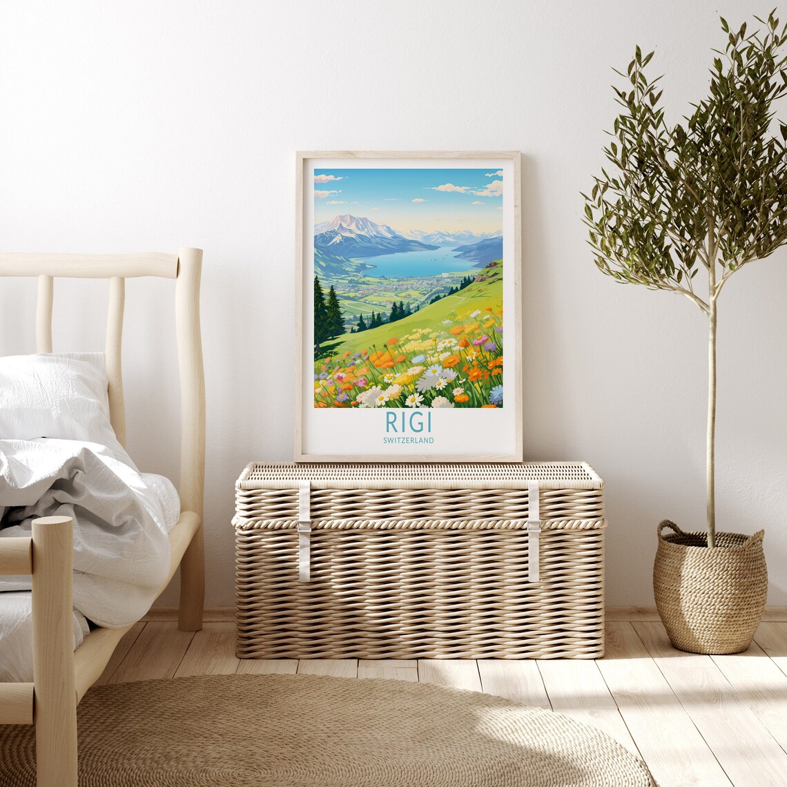 Rigi Switzerland Travel Poster, European Travel Print - Image 3