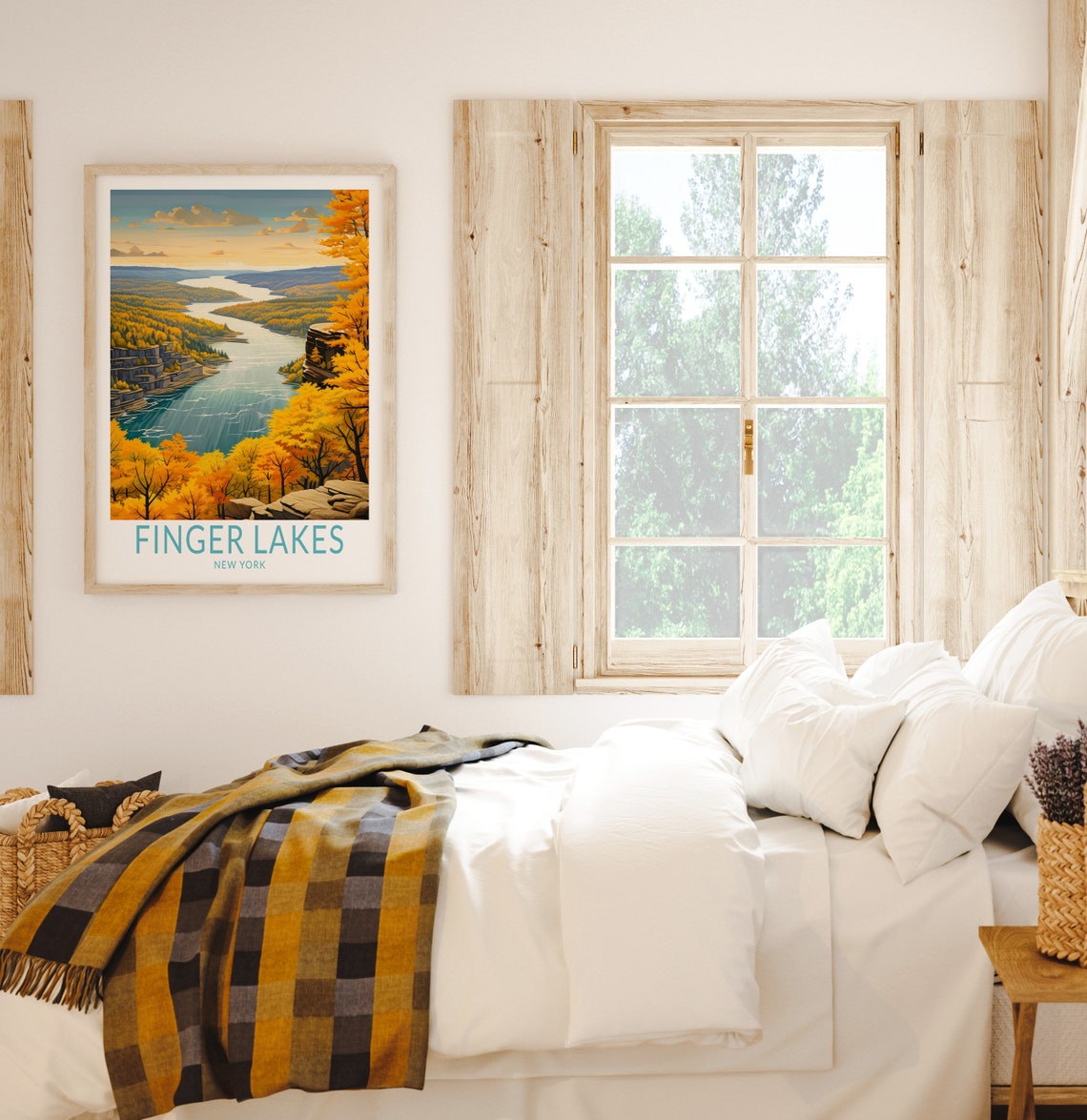 Finger Lakes New York Travel Poster Finger Lakes Lake Ontario Travel Wall Art Personalized Travel Gifts Custom Traveler Poster - Image 2