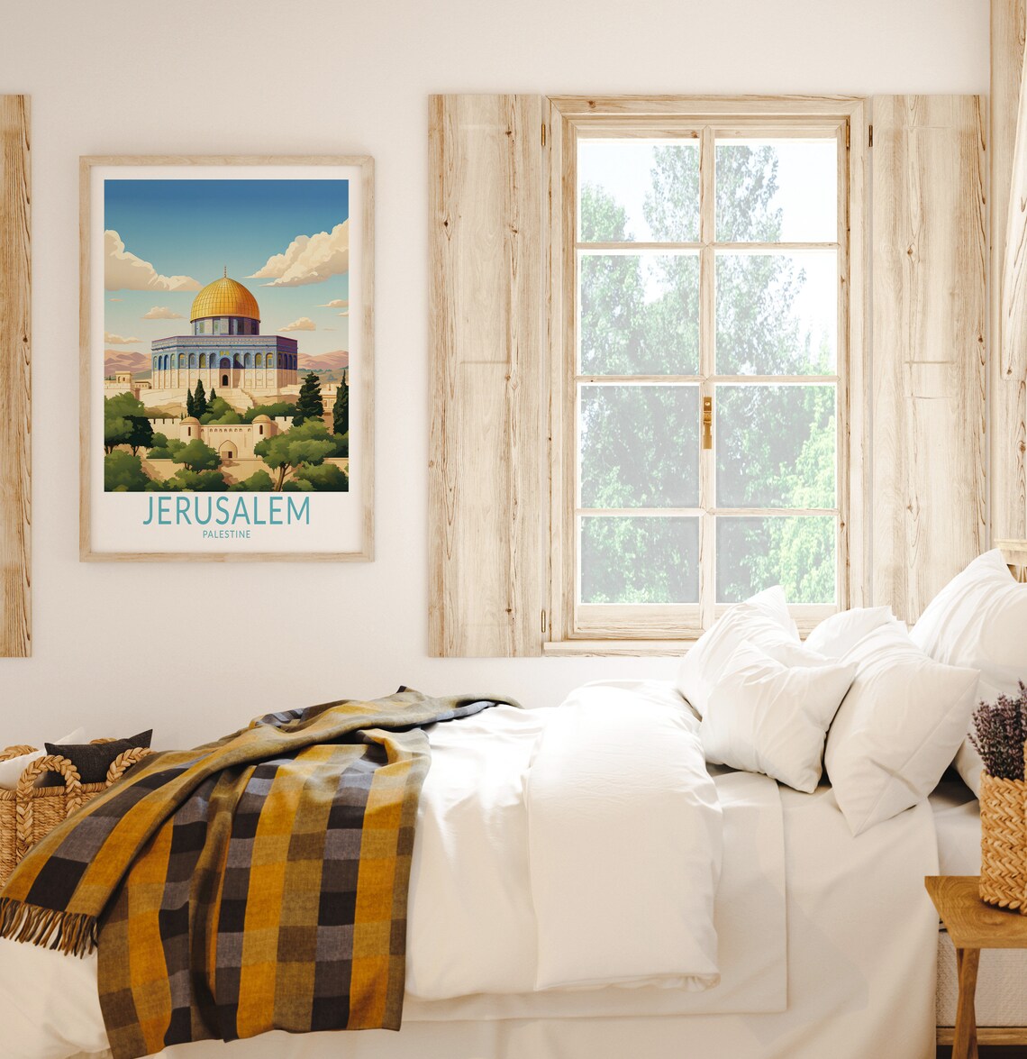 Jerusalem Palestine Travel Poster, Personal City Print - Image 2