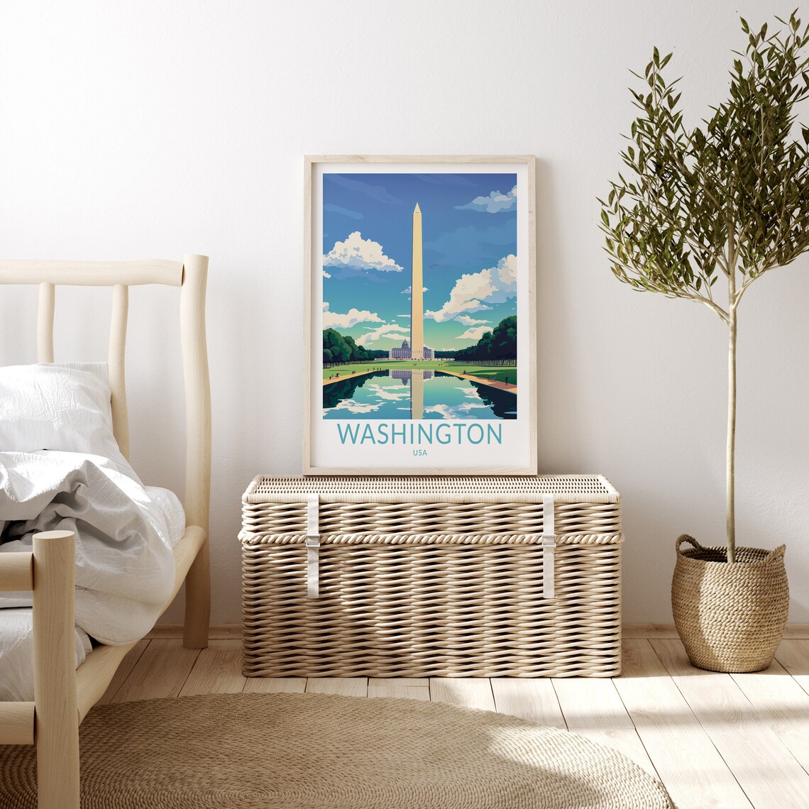 Washington Dc Travel Poster, Travel Home Decor - Image 3