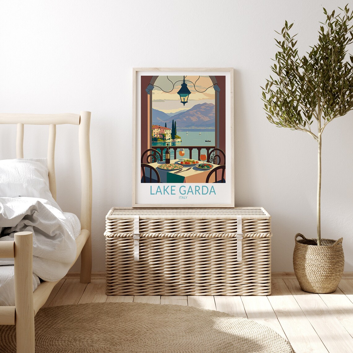 Lake Garda Travel Poster, Italy Wall Art Print - Image 3