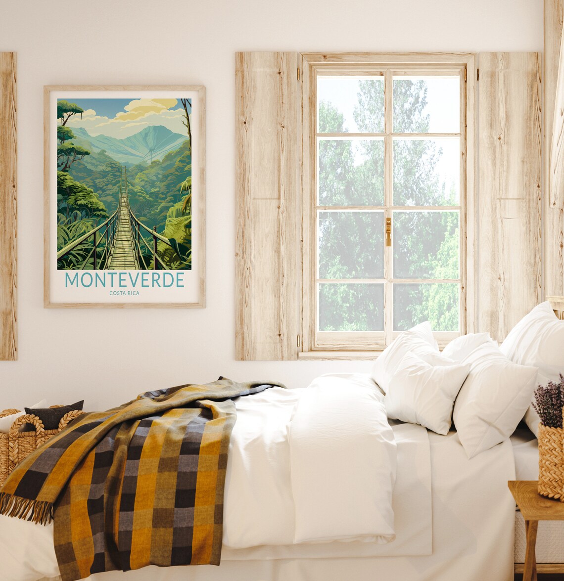 Monteverde Costa Rica Travel Poster, Mountain Landscape - Image 2