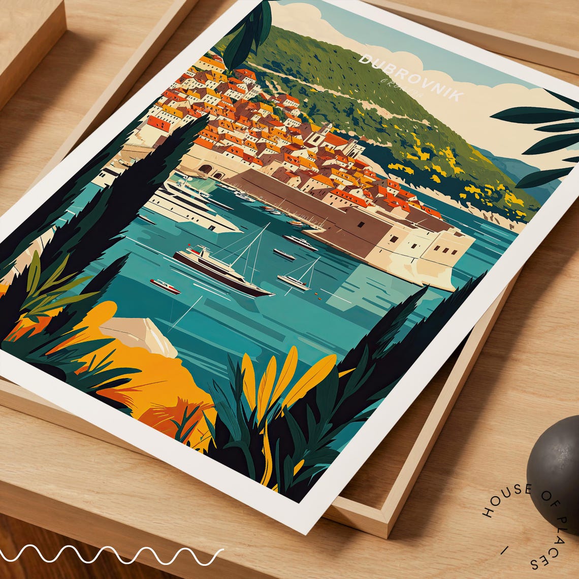 Dubrovnik Croatia Travel Poster Dubrovnik Croatia City Wall Art Dubrovnik Travel Print Travel Gifts Wedding Gifts - Image 3
