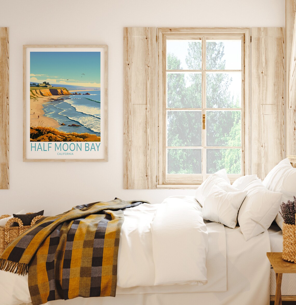 Half Moon Bay, California Travel Poster Print - Image 2