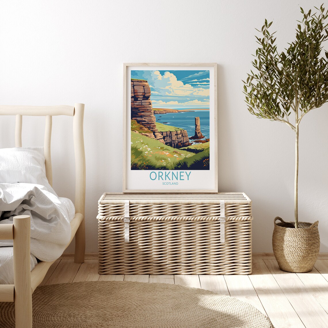 Orkney Travel Poster, Scotland Art Print - Image 3