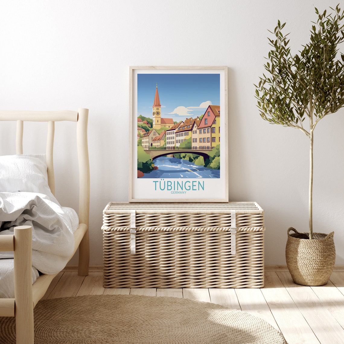 Tübingen Germany Travel Poster Wall Art Tübingen Germany Travel Poster Europe Travel Poster Tubingen Germany Traveler Home Décor - Image 3