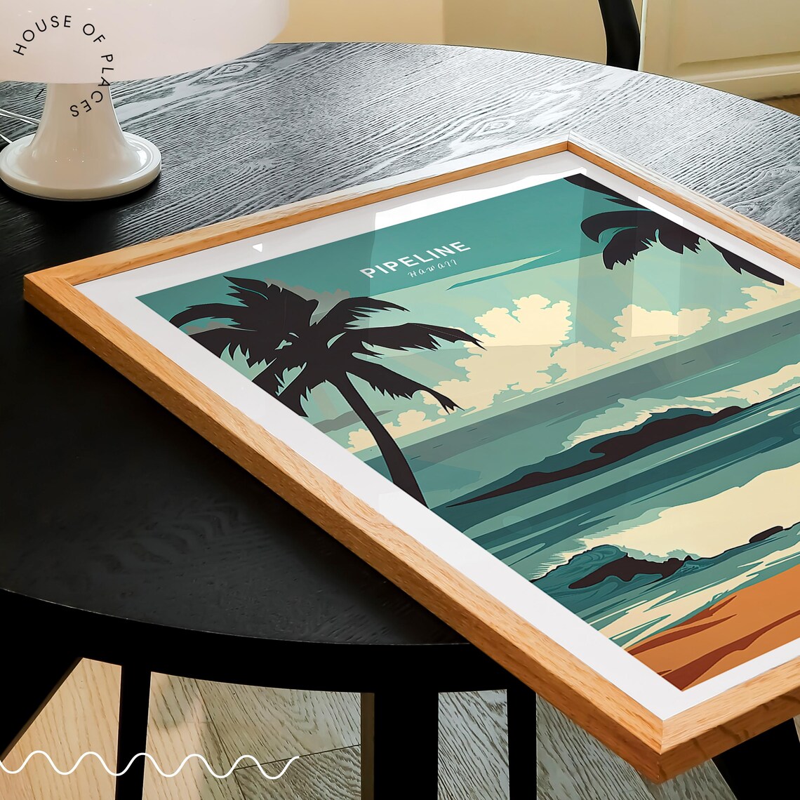 Pipeline Travel Poster, Hawaii Surf Art Print - Image 3