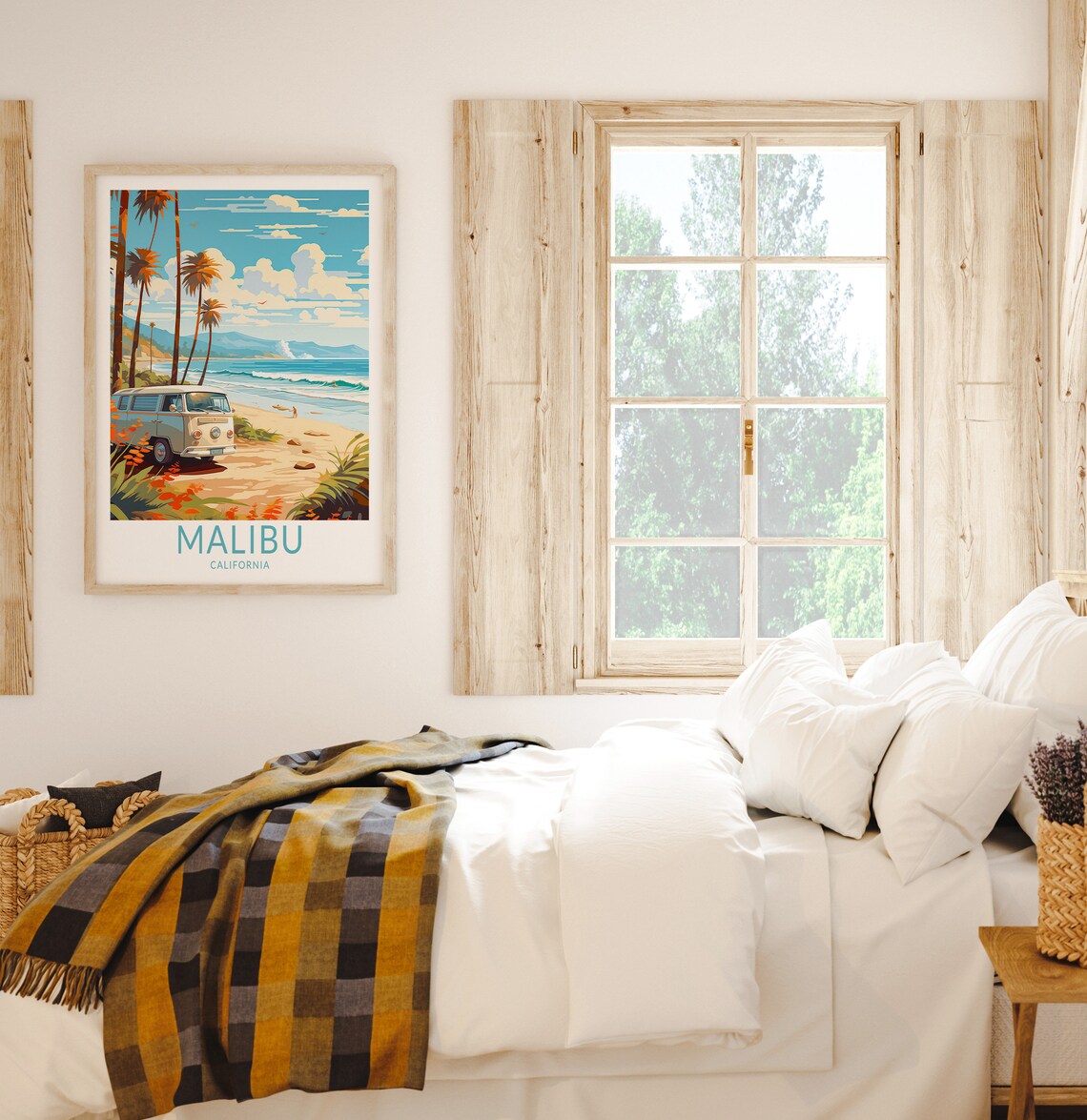 Malibu Coastal California Travel Poster, Wall Art Print - Image 2