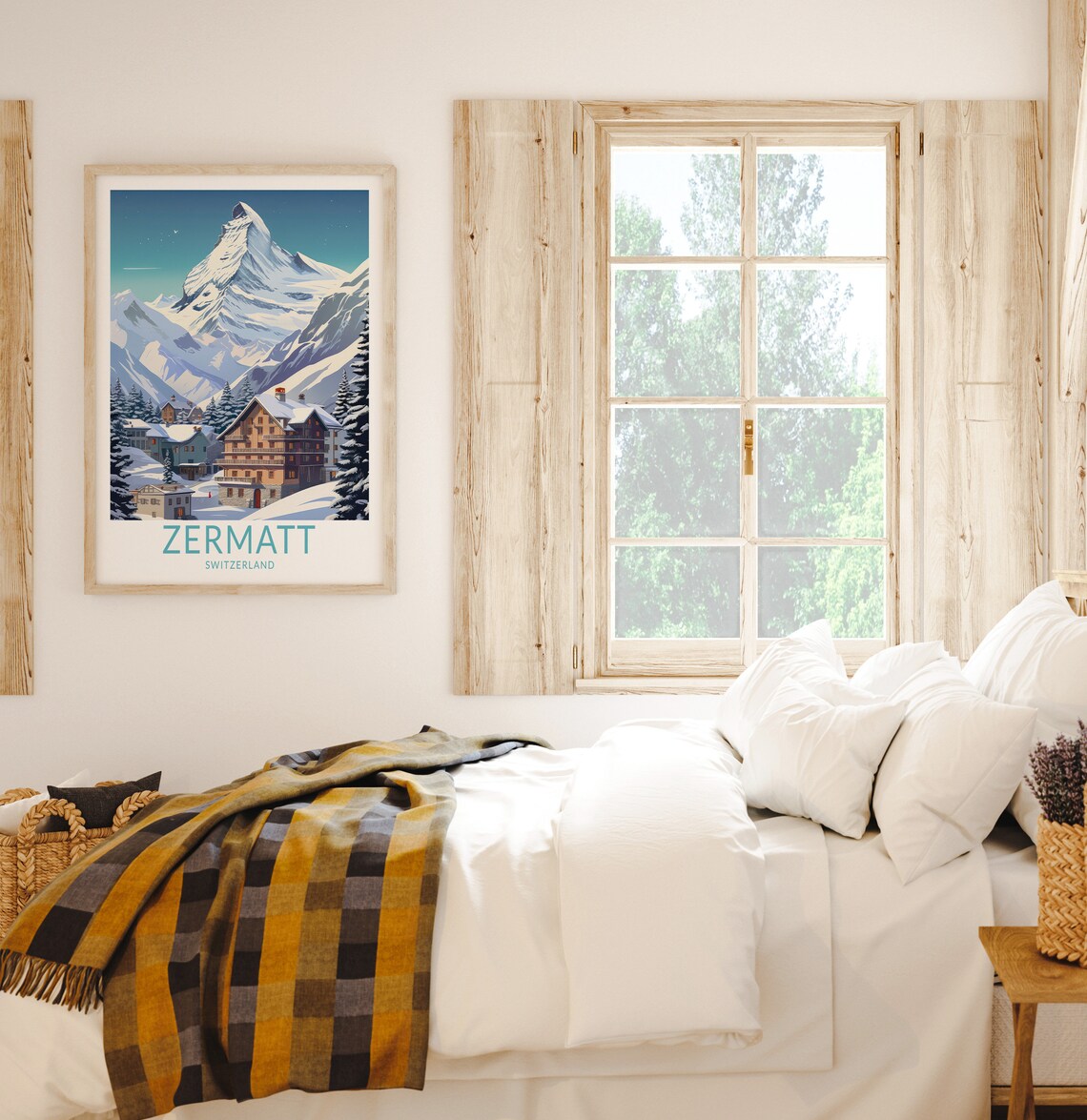 Zermatt Switzerland Travel Poster, Valais Canton - Image 2