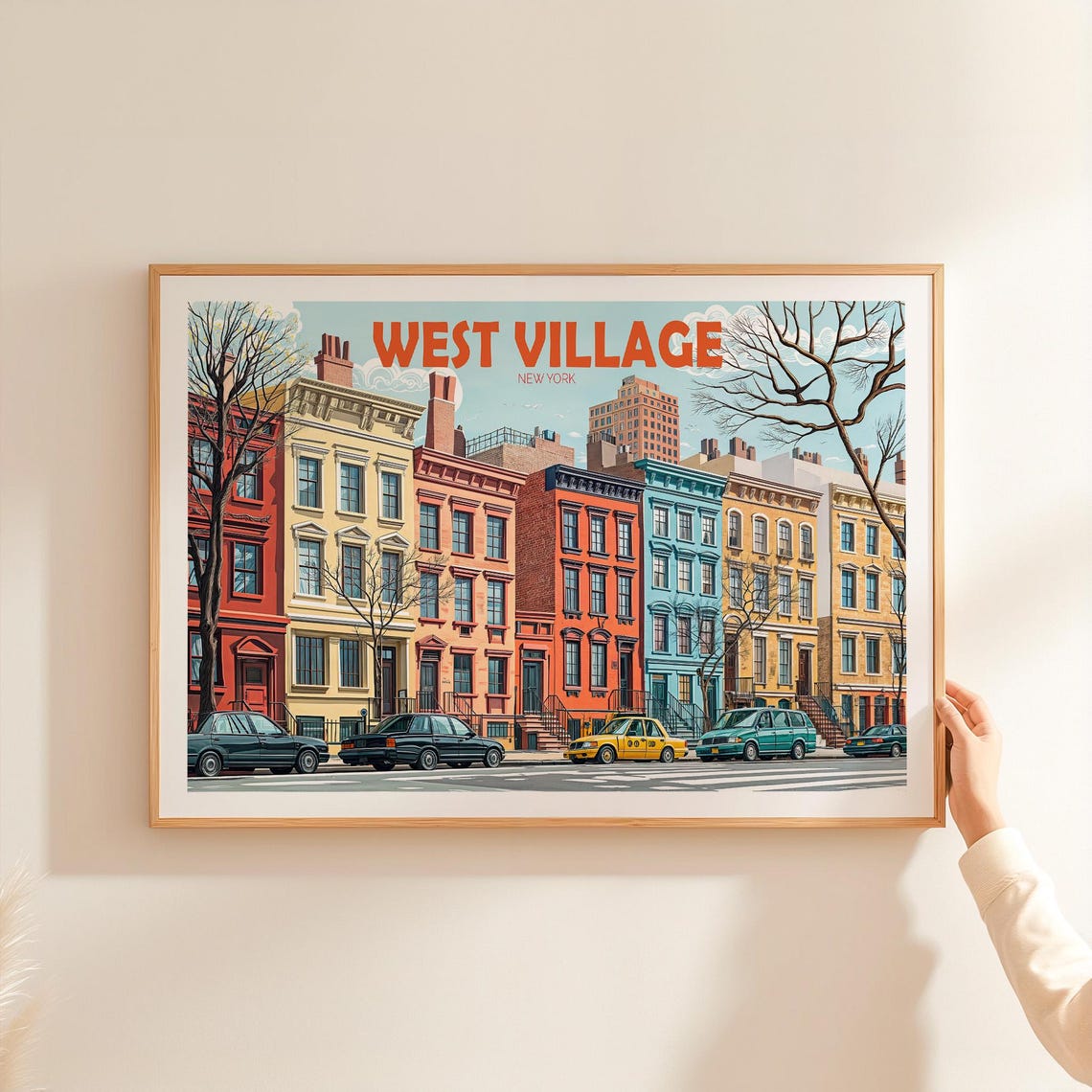 West Village New York Travel Poster New York City Wall Art West Village Print Home Decor Personalised Gifts Birthday Present - Image 3