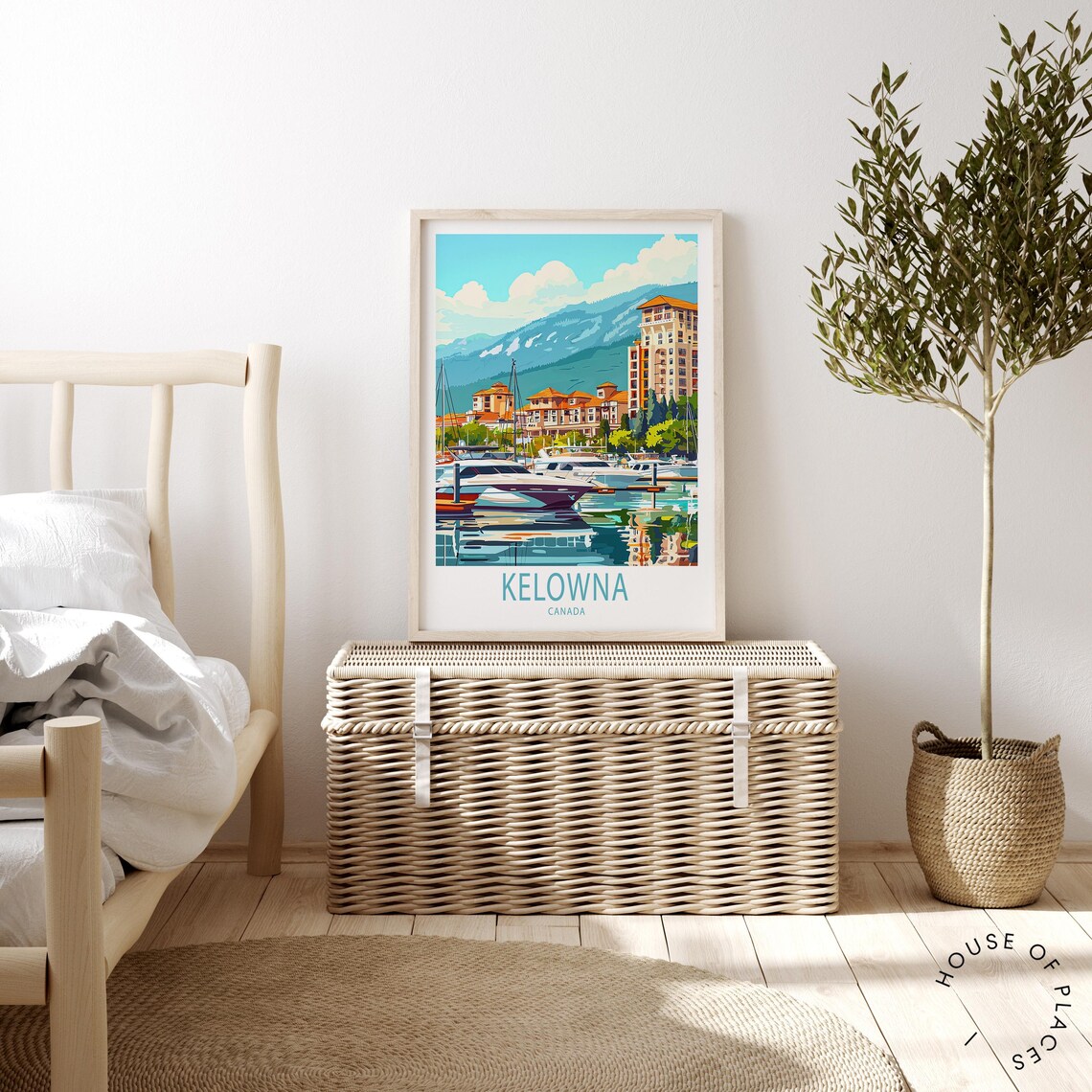 Kelowna Canada Travel Poster Canada Travel Wall Art Kelowna Travel Print Birthday Gifts Wedding Gifts Home Decor - Image 2