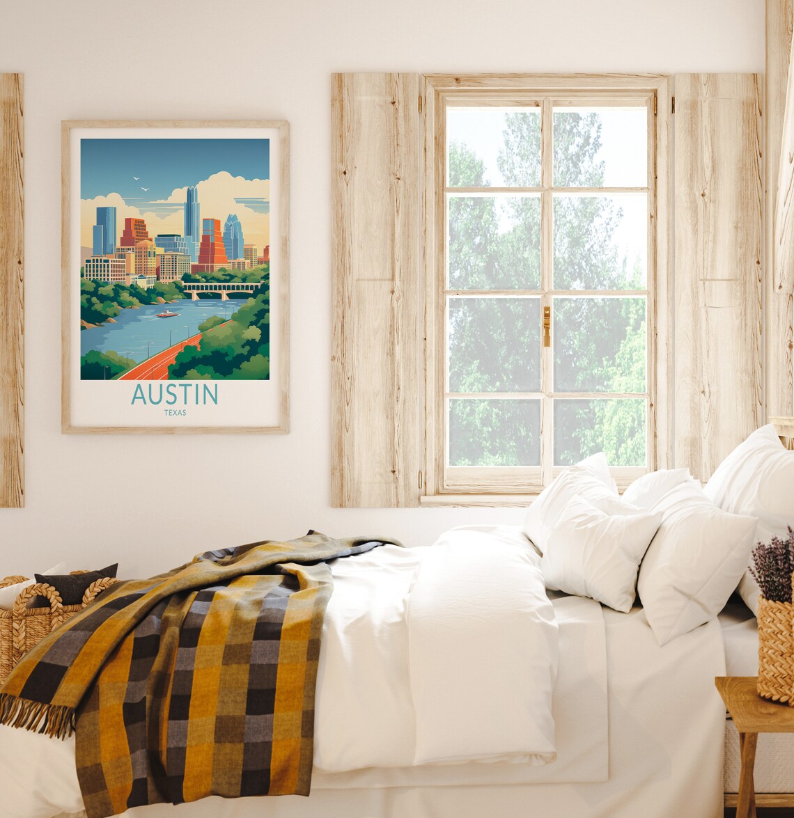 Austin Texas Travel Poster, City Skyline Artwork - Image 2