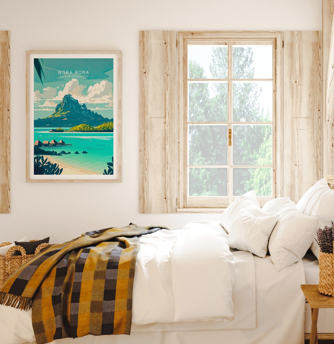 Bora Bora Travel Poster, Minimalist Wall Art - Image 2