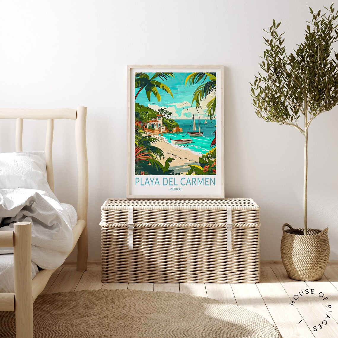 Playa Del Carmen Mexico Travel Poster, Coast Wall Art - Image 4