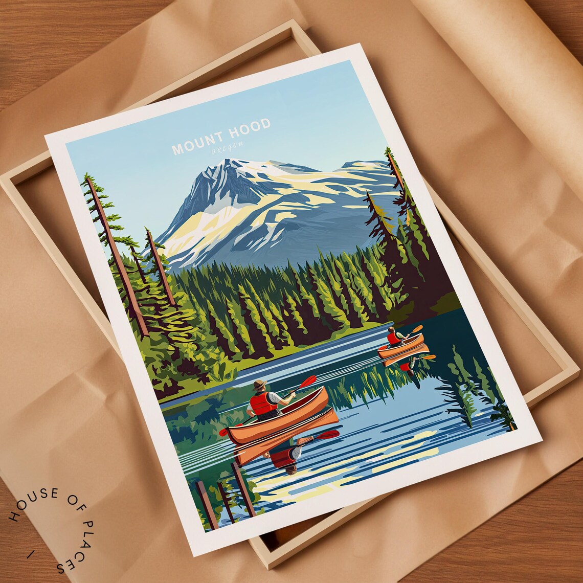 Mount Hood Oregon Travel Poster, Travel Poster - Image 2
