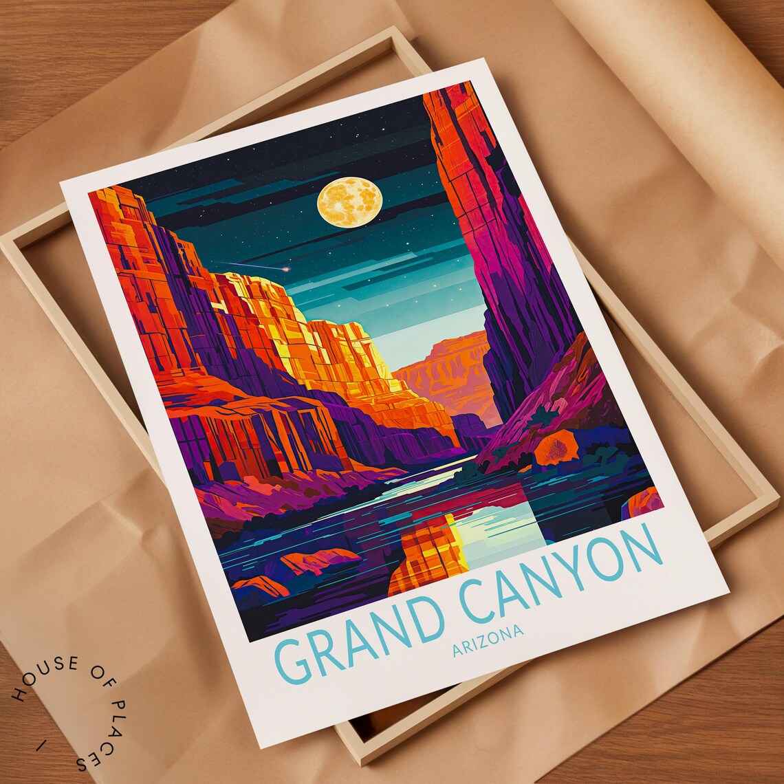 Grand Canyon Arizona Travel Poster, Wedding Present - Image 2