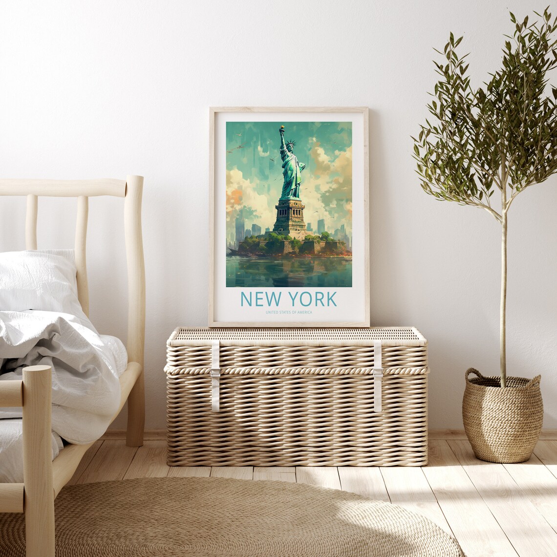 New York City Travel Poster, Statue Of Liberty - Image 3