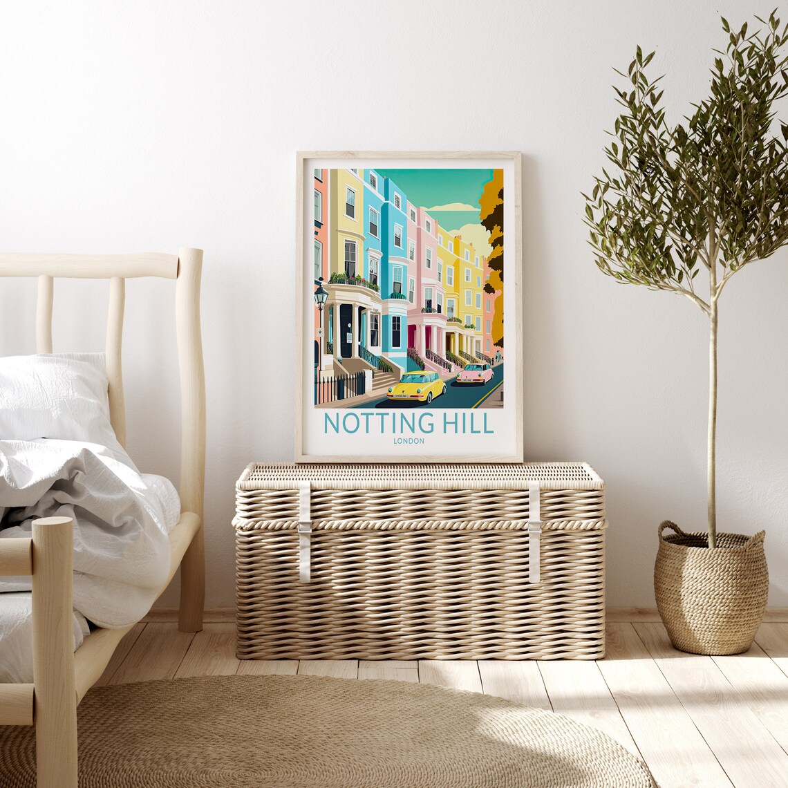 Notting Hill London Travel Poster, UK Travel Poster - Image 3