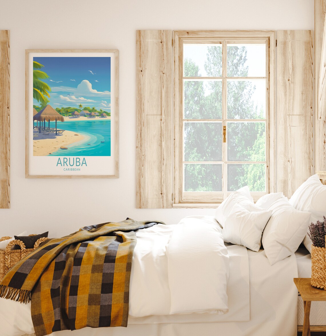 Aruba Caribbean Custom Travel Poster Art Print - Image 2