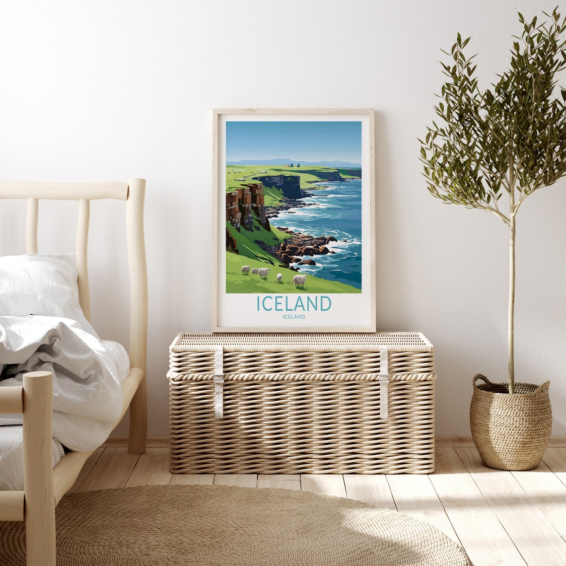 Iceland Travel Poster Wall Art Iceland Kirkjufell Reykjavk Poster Reykjavk Travel Wall Art Iceland Travel Wall Art Poster - Image 3