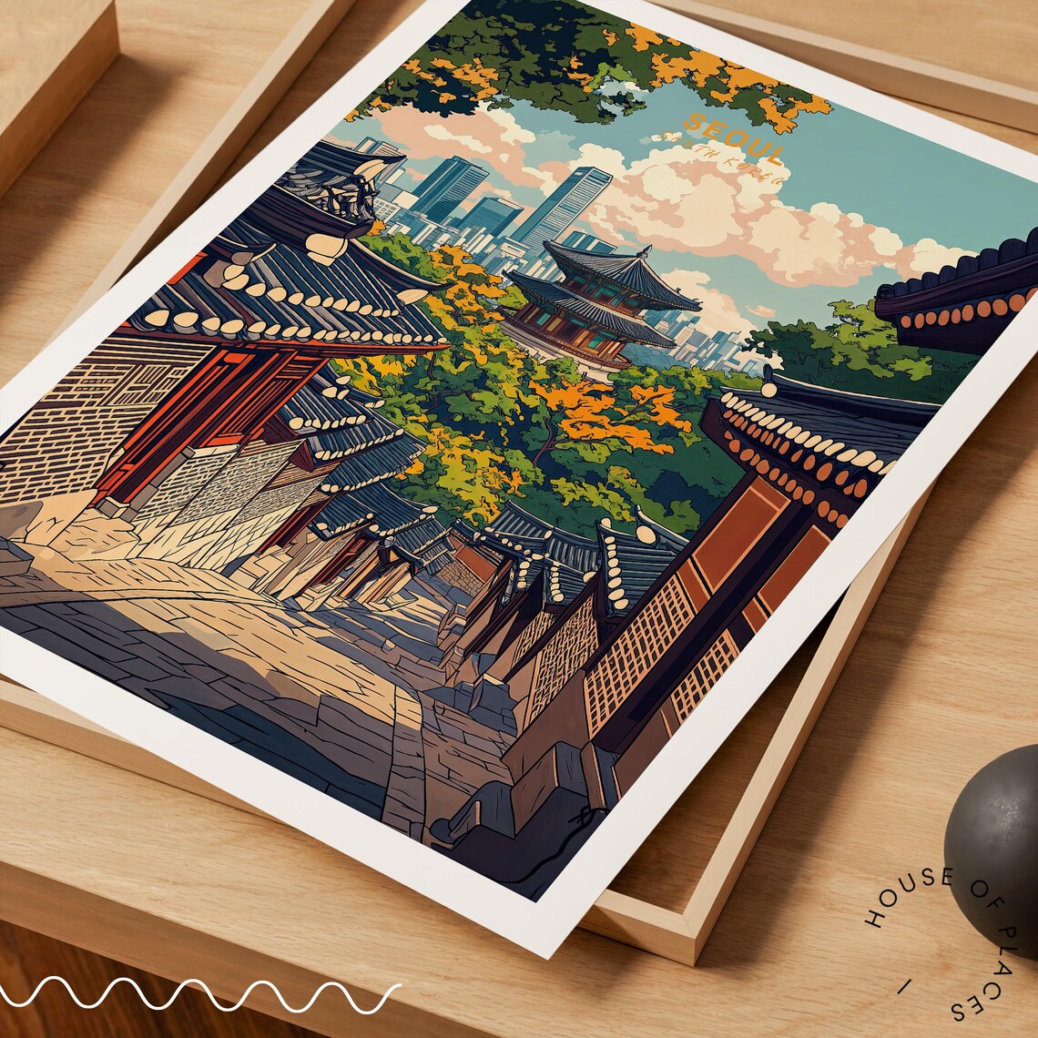 Seoul South Korea Travel Poster, Asia Wall Art Print - Image 3