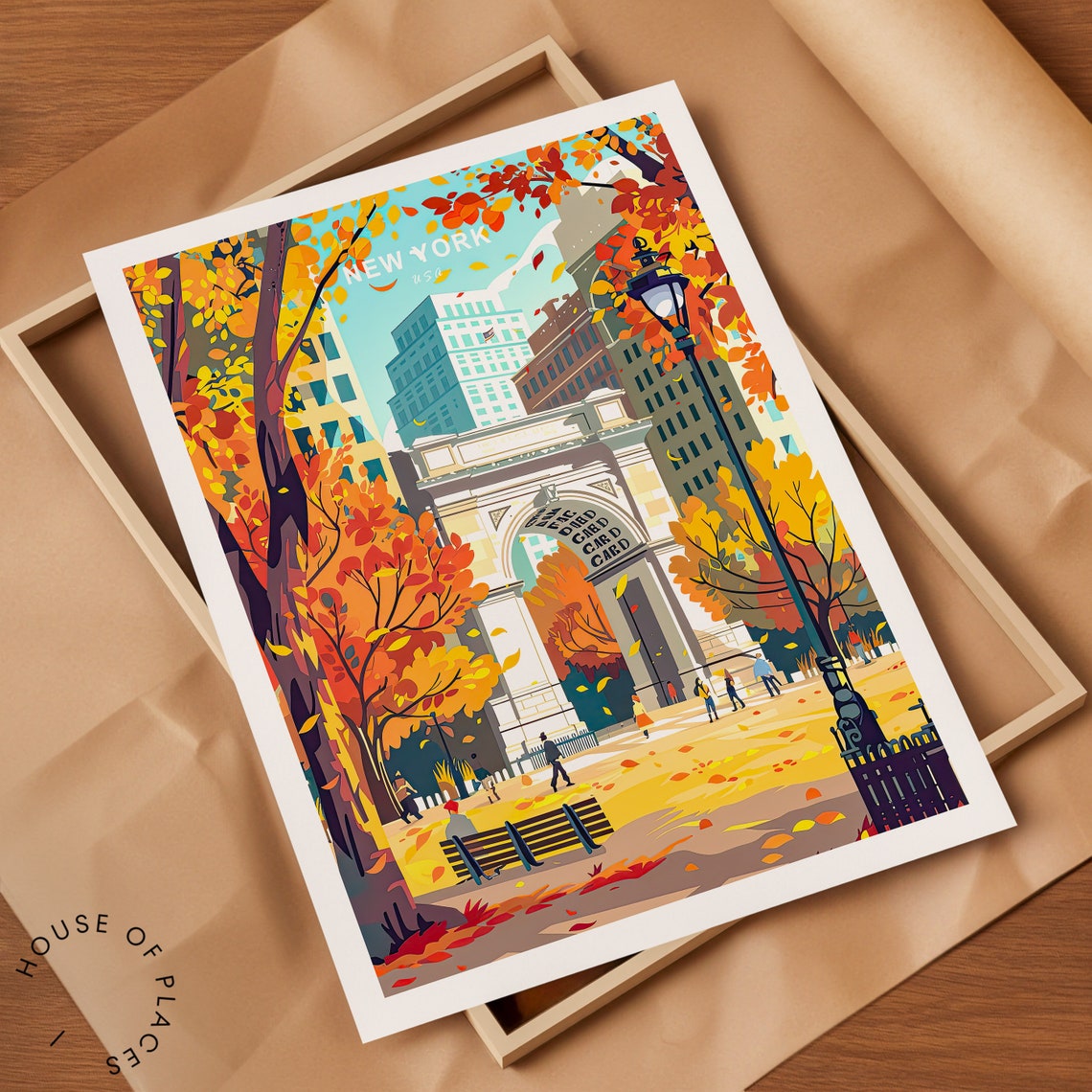 New York Travel Poster New York Usa City Print Usa Wall Art New York Autumn Poster Traveler Home Decor Personalised Gifts - Image 2