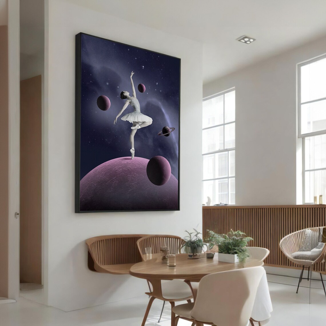 Ballet Dancer In Space, Surreal Home Decor